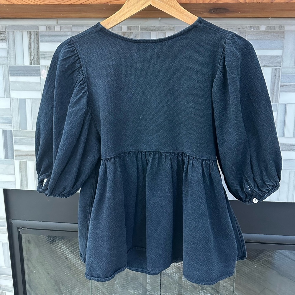 Rudy Jude Day Wrap Blouse in Black Indigo - Picture 5 of 5
